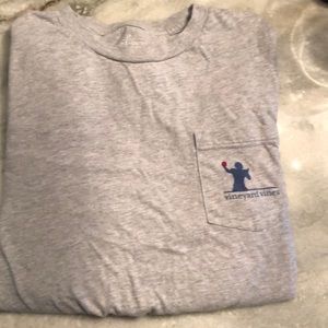 Boys Vinyard Vines Long sleeve football t-shirt